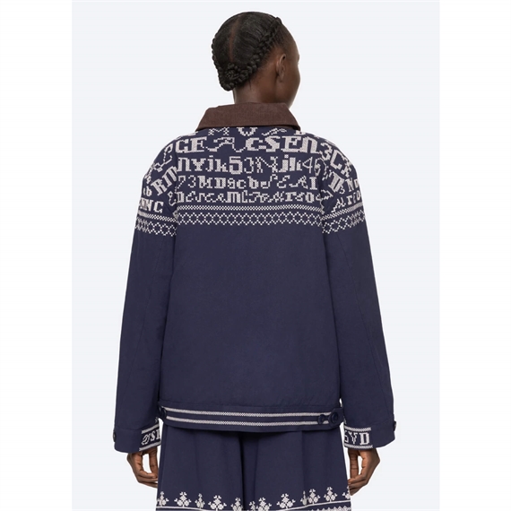 Sea New York Kit Embroidery Jakke, Navy